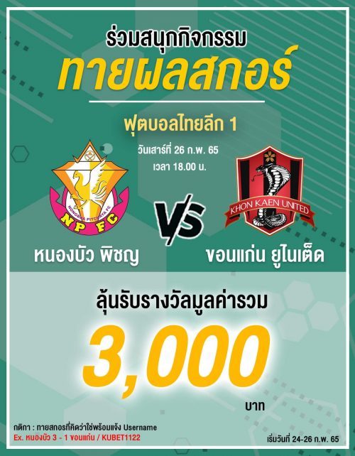 You are currently viewing ประกาศรายชื่อผู้โชคดีกิจกรรมทายสกอร์ไทยลีกลุ้นรับเงินสด